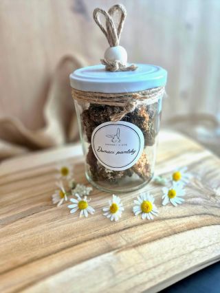 🎁 Dárková verze sklenice s ochutnávkovým mixem pamlsků. Ideální pro každého králíčka… a potěší i jeho člověka❤️ ❗️Tip pro...